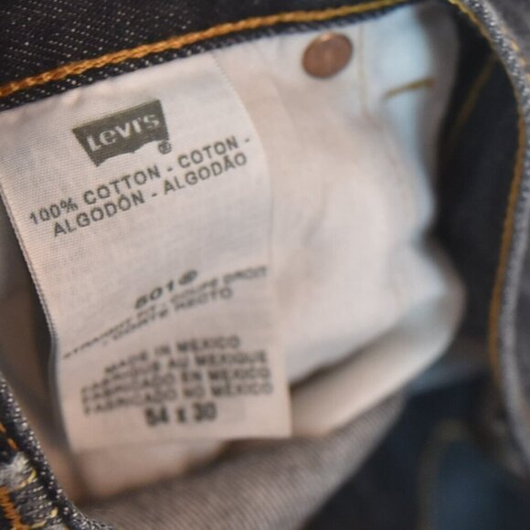 Levi’s 501 Original Jeans W54 L30 Dark Wash Button Fly Straight Leg Rugged - Picture 8 of 11